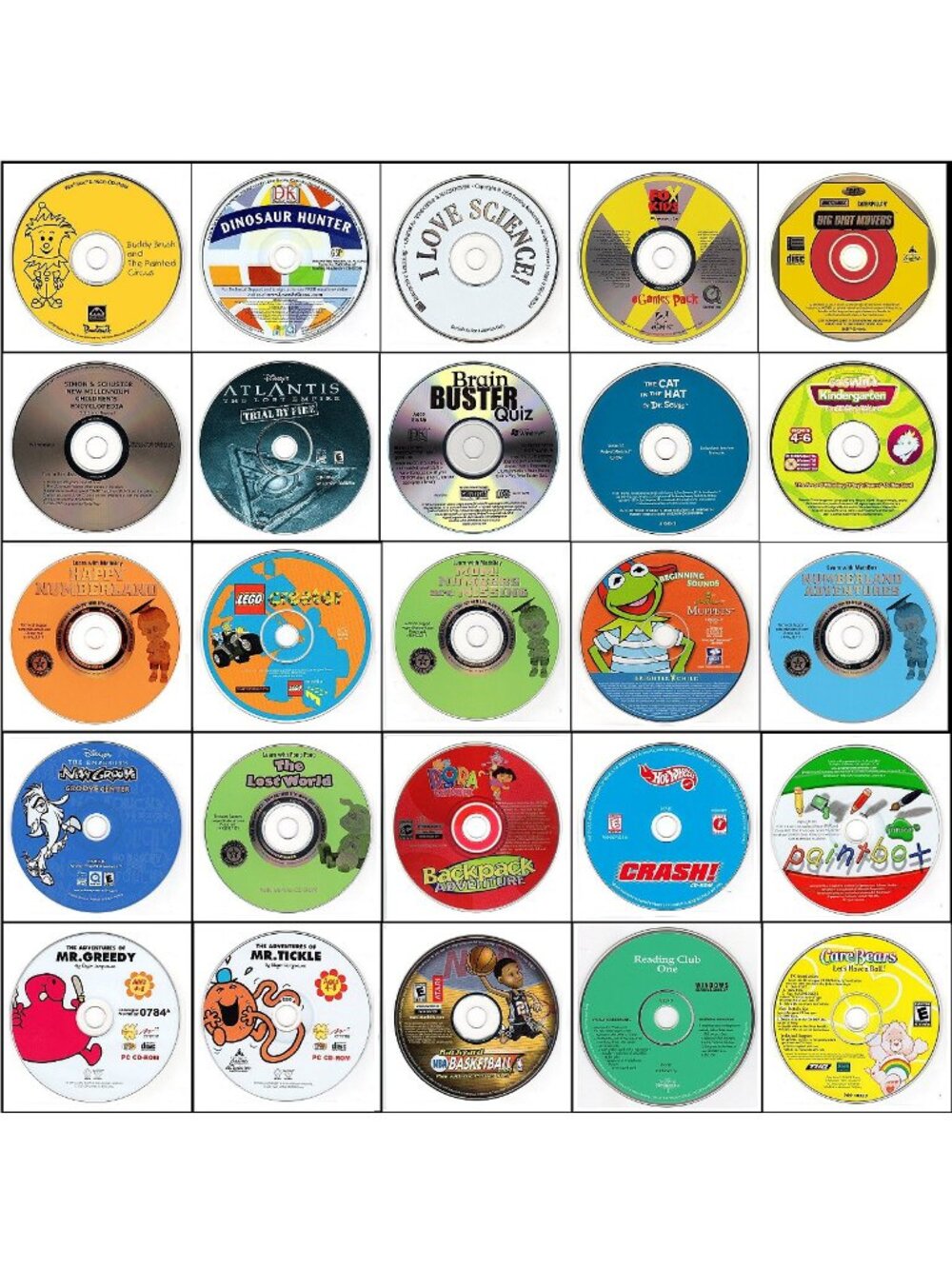 25 Vintage CD-ROM Kids Lot #7 (2000-2003)